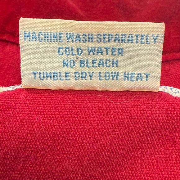 Vintage 90s SOHO Compagnie Red Zip Up Soft Cotton Shirt Jacket Women’s Large - Picture 6 of 8